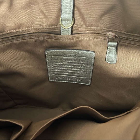 Coach Tan and Gold Women's Tote Bag - Picture 5 of 10